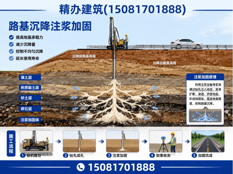 广平县回填土下沉注浆展示图